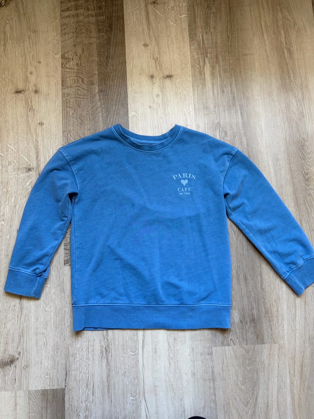 Cat & Jack Blue 'Paris Café' Crewneck Sweatshirt